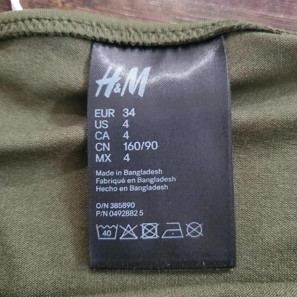 Forest Green Olive H&M strappy swim bikini bottom - Picture 5 of 5